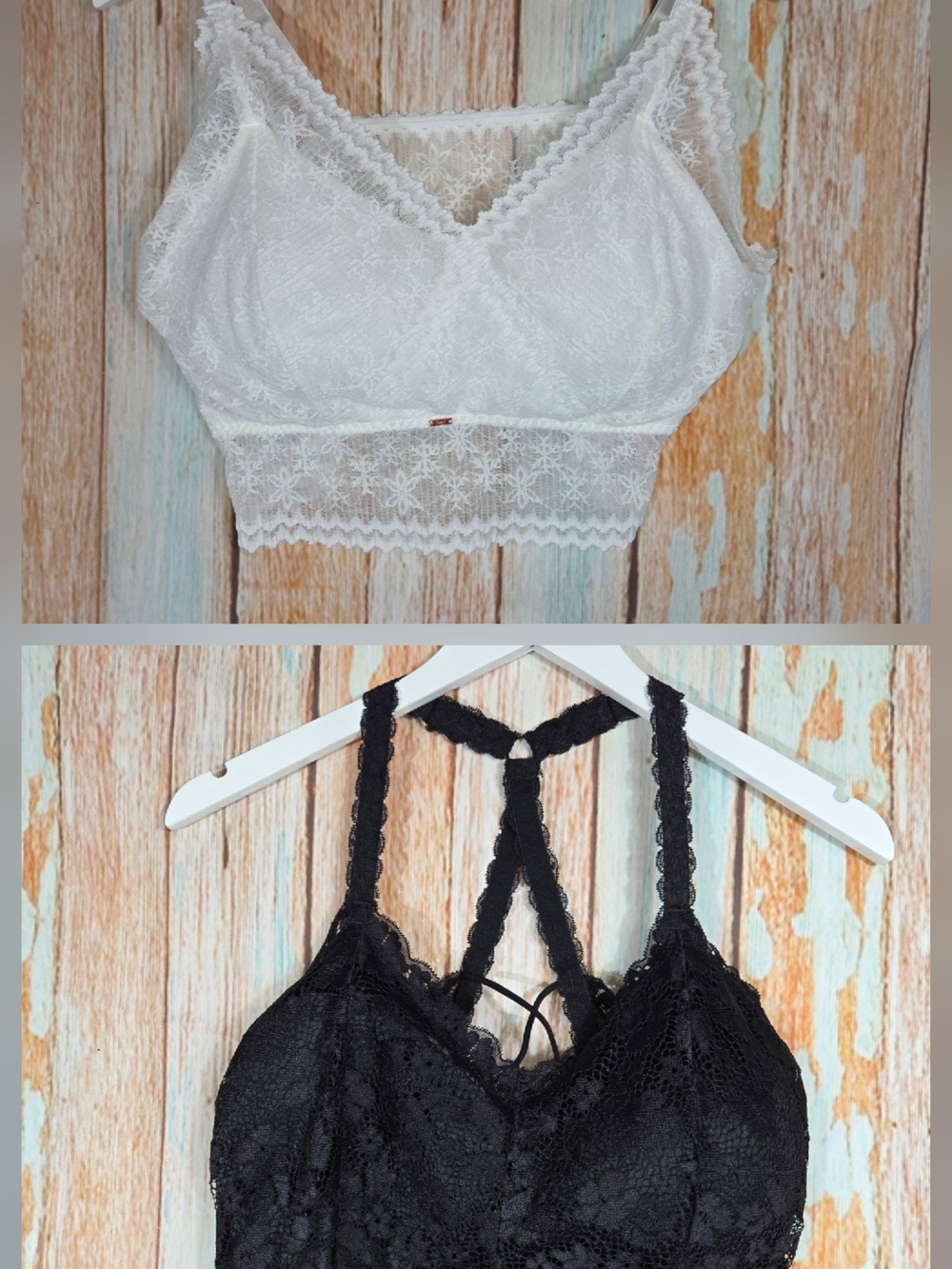 Jadyk Lace Bralette Duo - White & Black